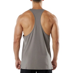 Wholesale Breathable Knitted Men's High Street Gym Tank Tops Y-<b>Back</b> Plus Size Vest - Product Image 3