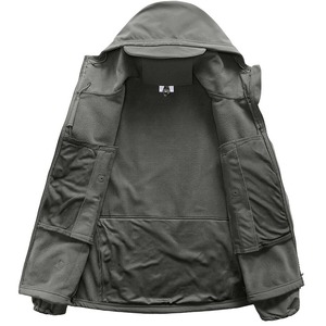 Veste Softshell pour hommes personnalisée de haute qualité à col montant fin pour une utilisation en extérieur en hiver Veste Softshell OEM - Product Image 3