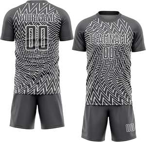 ชุดเสื้อฟุตบอลผ้าโพลีเอสเตอร์100% ชุดเสื้อฟุตบอลแบบแห้งเร็วเสื้อฟุตบอลแบบระเหิดระบายอากาศ - Product Image 2