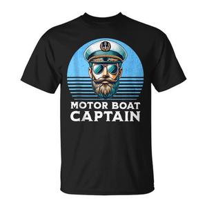 T-Shirt Promozionale Tema Nautico Captain Nautical Motor Boat - Product Image 1