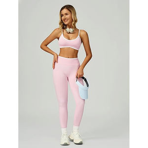 women sets fitness activewear <b>seamless</b> bra and <b>leggings</b> <b>high</b> <b>waist</b> stretch breathable yoga workout gear - Product Image 6