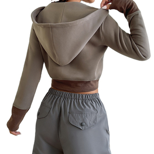 Sudadera Corta con Capucha para Mujer, Ligera, Informal, Moderna, de Manga Larga, Suave, Cómoda, Estilo Urbano - Product Image 5