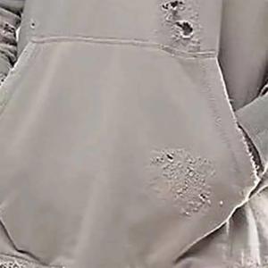 Men's Women's Hip Hop Streetwear Long Sleeve Hoodie Embroidered Washed Distress Vintage Plus Size Casual Winter Summer - Product Image 3