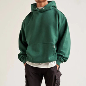 Sudaderas con capucha y sudaderas para hombre Algodón orgánico 100% Logotipo personalizado Hombro caído Sudadera con capucha de gran tamaño fabricantes con capucha de gran tamaño - Product Image 5