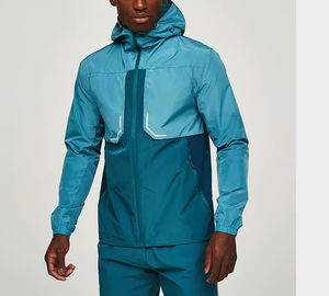 Conjunto de pantalones cortos cortavientos de verano de chándal de nailon para hombre al por mayor personalizado con chaqueta transpirable ropa deportiva entrenamiento gimnasio ropa informal - Product Image 2