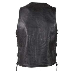 Gilet motard en cuir de qualité supérieure pour homme avec col montant Gilet de moto confortable et sans manches - Product Image 3