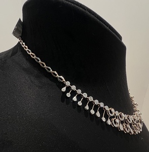 หรูหราสง่างาม14K ทองเพชรธรรมชาติแท้ตัดยอดเยี่ยมชุดสร้อยคอที่ผ่านการรับรองจากบุคคลที่สามสำหรับผู้หญิงเครื่องประดับอมตะ - Product Image 5