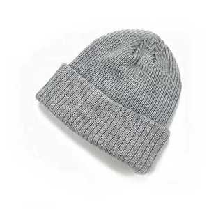 Custom Beanie Your Own Jacquard Logo 100% Acrylic Beanie Hat Cap High Quality Lined Cuffed winter Warm Waffle beanie hat caps - Product Image 4