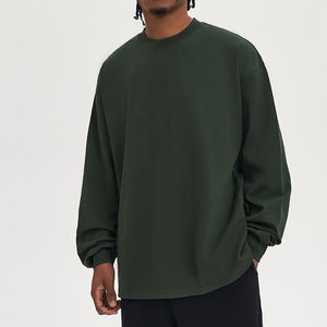 Sudadera de Gran Tamaño para Hombre, Jersey de Cuello Redondo en Blanco, Top de Lana con Logotipo Personalizado, Ropa de Calle OEM ODM - Product Image 1