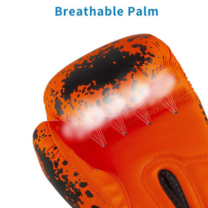 Vente chaude gants de boxe professionnels en cuir de vachette longue durée faits à la main véritable qualité imperméable à l'eau fermeture à lacets Martial - Product Image 5