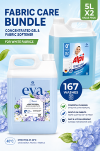 Ensemble de lessive Alpi White Détergent 5L pour les blancs + Adoucissant EVA 5L (167 lavages x2) - Product Image 2
