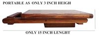 Mesa de Ajedrez de Madera Hecha a Mano, Plegable, con Caja de Almacenamiento Magnética, Multicolor, Marca IBS, 12x12x12 Pulgadas, Pulida, para Bodas, Juegos en Interiores