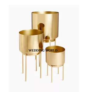 Decorative Set of Three Metal Planter Premium Quality Handmade Planter Top Selling Designer Luxury metal Planter - Product Image 1