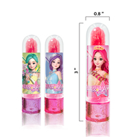 Bonbons de jouets coréens haut de gamme |   Rouge à lèvres dur rose 6g, saveur fruitée, en forme de dessin animé, emballage en boîte, pour fête de filles
