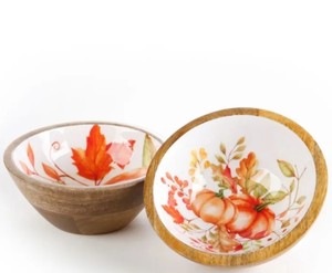 Cuencos de madera de acacia para servir, redondos para ensaladas, frutas, alimentos, nueces, cuenco de masa hecho a mano de alta calidad, cuenco de madera a la venta - Product Image 1