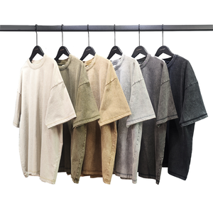 Camiseta de Hombre de Talla Grande, de Alta Calidad, Mezcla de Poliéster/Algodón Pesado, Corte Regular, Impresión DTG con Espuma, Lavado Ácido Sólido, Transpirable - Product Image 1