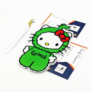 Herramientas Profesionales para Extensión de Pestañas de Acrílico con Diseño Navideño de Grinch, de Primera Calidad, Modernas, con Logotipo Personalizado, Sostenibles - Product Image 3