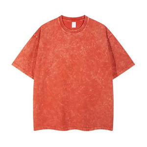 High Quality <b>Acid</b> Washed Wholesale Customize Heavyweight Boxy Cotton Hip Hop Oversized Tshirt Vintage Stone TShirt <b>drop</b> shoulder - Product Image 1