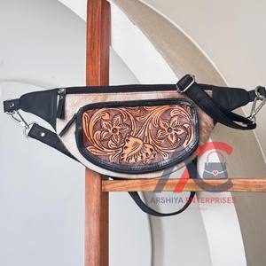 Moda chica señoras Casual pequeño moda mano tooled cuero de vaca mujeres Cross Body Sling Fanny pecho Crossbody bolsos de hombro - Product Image 1