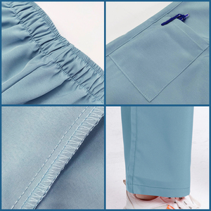 Uniformes de gommage médicaux professionnels hygiéniques soie coton Polyester Spandex mouvement facile gratuit Stretch personnalisé OEM Service pour - Product Image 5