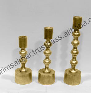 เชิงเทียนอะลูมิเนียมตกแต่งคริสต์มาสปี 2026 สไตล์ยุโรป ดีไซน์คลาสสิกสีนิกเกิลทอง งานแฮนด์เมด ขายส่ง - Product Image 5