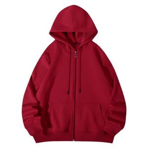 Sweat à capuche pour hommes 100% coton à fermeture éclair complète marque privée vêtements grande taille automne avec logo zippé Option fournisseur de sweats à capuche vierges - Product Image 1