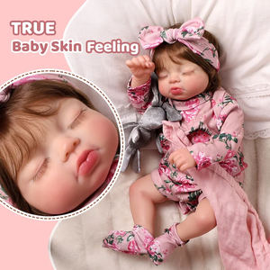Muñeca Bebé Reborn Babeside Tobey de 17 Pulgadas, con Extremidades de Vinilo, Cuerpo de Tela Suave, Muñeca Bebé Reborn Dormida - Product Image 5