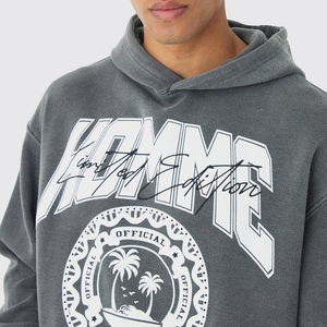 Wholesale Custom Manufacturer Oversized Acid Washed Hoodie Street Wear Acid Washed <b>Hoodies</b> <b>For</b> <b>Men</b> - Product Image 4