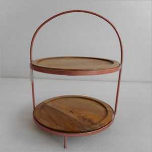 Support à gâteau en bois de qualité supérieure pour la décoration de fête d'anniversaire de mariage outils de gâteau servant le gâteau de Dessert en bois - Product Image 4