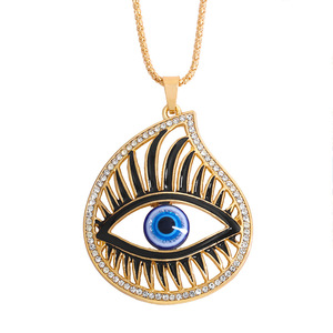 Colliers pendentifs gros œil turc en gros pour femmes, bijoux de <span class=keywords><strong>protection</strong></span> en alliage - Product Image 2
