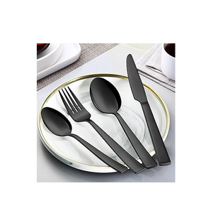 Juego de cubiertos de acero espejado, proveedor al por mayor, cuchara de vajilla de 5 piezas para cuchara de cena de boda, diseño moderno - Product Image 3