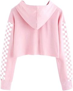 Sudadera Corta con Capucha para Mujer, Última Moda, Personalizada, 100% Algodón, Estilo Urbano, Lavada, Lisa, Corta, para Invierno, Verano y Otoño - Product Image 6