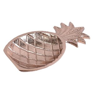 Bol décoratif plat de service artisanat plateau ananas prix bon marché aluminium décoratif Design personnalisé plateau et bols décoration de table - Product Image 1