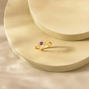 18k <b>Gold</b> Plated <b>Vintage</b> Cluster <b>Ring</b> for Her Fashionable Gift Jewelry - Product Image 1