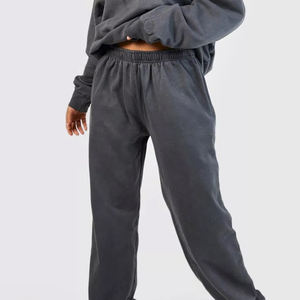 Ensemble de survêtement d'hiver surdimensionné pour femmes avec logo personnalisé OEM couleur vente en gros d'usine deux pièces sweats à capuche pantalons de survêtement caractéristique de maternité - Product Image 4