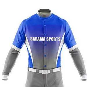 Jersey de béisbol de poliéster 100% personalizado, uniforme transpirable con logotipo impreso, ropa de béisbol - Product Image 2