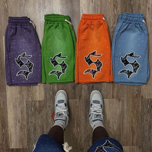 Pantalones Cortos de Algodón con Diamantes de Imitación Personalizados para Hombre - Product Image 4