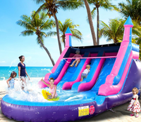 Toboggan aquatique gonflable en PVC avec logo personnalisé pour une utilisation en intérieur/extérieur, à la maison et à l'école