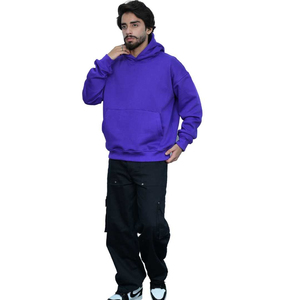 OEM Custom Men Oversized <b>Hoodie</b> Deep <b>Purple</b> Cozy Fleece Streetwear Pullover for Casual Style <b>hoodie</b> premium heavyweight - Product Image 6