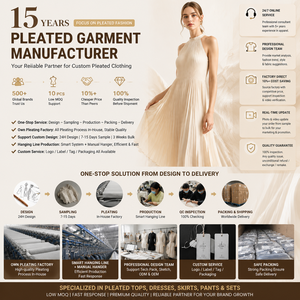 Robe plissée sur mesure, fabricant de vêtements pour femmes OEM, fournisseur de <span class=keywords><strong>robes</strong></span> à marque privée pour les marques de boutiques, production en petites séries - Product Image 6