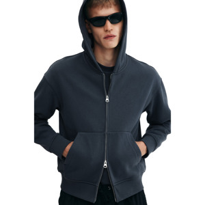 Sweat à capuche pour homme de qualité supérieure, 100% coton, lourd, double fermeture éclair, coupe ample, entièrement en coton mélangé, impression personnalisée de strass - Product Image 3