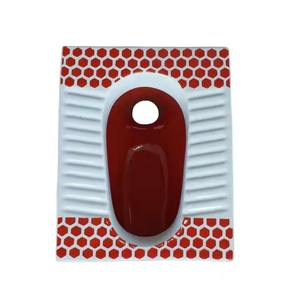Poêle à accroupir en céramique émaillée de la meilleure qualité Double commode Orissa rouge pour salle de bain articles sanitaires - Product Image 4