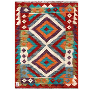 Alfombra Imaco Maimana, Alfombra Kilim Afgana, 116 x 84 cm, Tapiz para Colgar en la Pared - Product Image 1