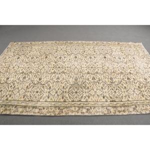 พรมวินเทจตุรกี ขนาด 5.1x8.9 ฟุต, พรมโมร็อกโกสีเบจ - Product Image 2