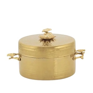 Casserole de luxe en métal plaqué or nouvelle marmite au design personnalisé dernier chauffe-plats fini personnalisé - Product Image 3