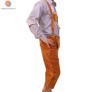 Lederhosen en cuir véritable sur mesure pour hommes, vente en gros, longueur genou, séchage rapide, respirant, pantalon décontracté pour l'Oktoberfest - Product Image 3
