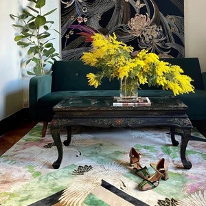 Tapis contemporain moderne Vogue Deco tufté à la main pour la décoration de la maison du salon - Product Image 4