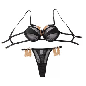 Ensemble de lingerie sexy et respirante en jersey transparent - Collection de sous-vêtements audacieux pour femmes - Ensemble de body et soutien-gorge tendance en 2 pièces - Product Image 5