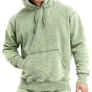 Chándal de gran tamaño con capucha acampanado para hombre, pantalones de chándal con dobladillo crudo, ropa de calle Vintage personalizada OEM - Product Image 1