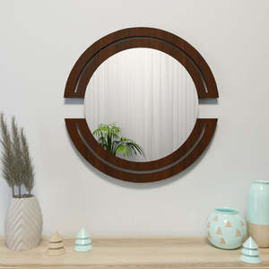 Modern Designer <b>Vanity</b> Mirror Customized Walnut Wood Finish Premium Home Decor for Wedding Handmade with Style - Product Image 1